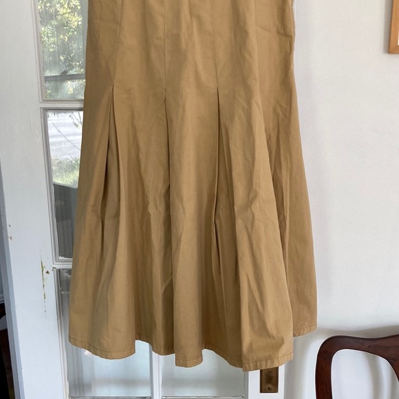 J. Crew Pleated Pinafore Chino Dress in Honey Brown - Picture 6 of 15